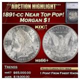 *Highlight* 1891-cc Morgan Dollar Near Top Pop! $1