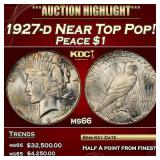 *Highlight* 1927-d Peace Dollar Near Top Pop! $1 m