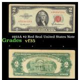 1953A $2 Red Seal United States Note Grades vf++