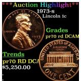 *Highlight* 1973-s Proof Lincoln Cent 1c pr70 rd D