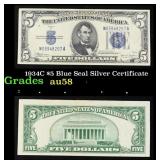 1934C $5 Blue Seal Silver Certificate Grades Choic