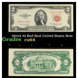 1953A $2 Red Seal United States Note Grades Choice