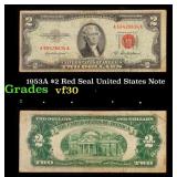 1953A $2 Red Seal United States Note Grades vf++