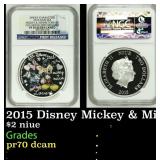 NGC  2015 Disney Mickey & Minnie Forever $2 Silver