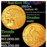 *Highlight* 1915-s Gold Indian Half Eagle $5 Selec