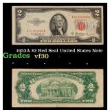 1953A $2 Red Seal United States Note Grades vf++