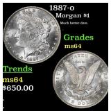 1887-o Morgan Dollar $1 Grades Choice Unc