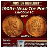 PCGS 1909-p Lincoln Cent Near Top Pop! 1c ms67 rd