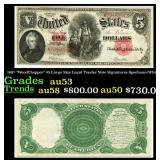 1907 "WoodChopper" $5 Large Size Legal Tender Note