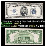 **Star Note** 1934a $5 Blue Seal Silver Certificat