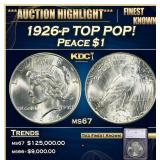 1926-p Peace Dollar TOP POP! $1 ms67 SEGS