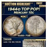 1944-d Mercury Dime TOP POP! 10c ms68+ FSB SEGS