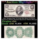 1891 "Windom Note" $2 Large Size Silver Certificat