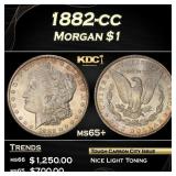 1882-cc Morgan Dollar $1 Grades GEM+ Unc