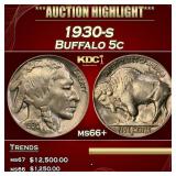 1930-s Buffalo Nickel 5c ms66+ SEGS