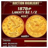 YO 1878-p Gold Liberty Quarter Eagle $2 1/2 ms65+