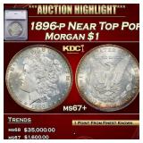 1896-p Morgan Dollar Near Top Pop! $1 ms67+ SEGS