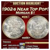 1902-s Morgan Dollar Near Top Pop! $1 ms66+ SEGS