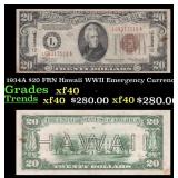 1934A $20 FRN Hawaii WWII Emergency Currency Grade