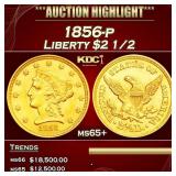 YO 1856-p Gold Liberty Quarter Eagle $2 1/2 ms65+