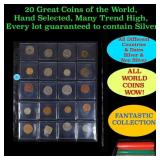 20 Great Coins of the World, hand selected, many t