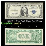 1935F $1 Blue Seal Silver Certificate Grades Choic