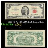 1963 $2 Red Seal United States Note Grades xf