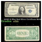 1935G $1 Blue Seal Silver Certificate Grades vf++