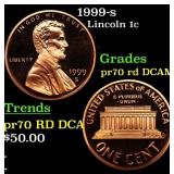 1999-s Proof Lincoln Cent 1c pr70 rd DCAM SEGS