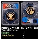 2008-s MARTIN VAN BUREN Proof Presidential Dollar