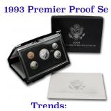 1993 United States Premier Silver Proof Set in Dis