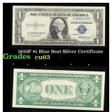 1935F $1 Blue Seal Silver Certificate Grades Selec