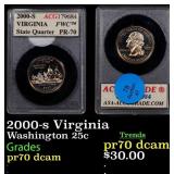 2000-s Virginia Proof Washington Quarter 25c ACG