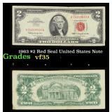 1963 $2 Red Seal United States Note Grades vf++