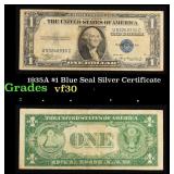 1935A $1 Blue Seal Silver Certificate Grades vf++