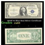 1935F $1 Blue Seal Silver Certificate Grades Selec