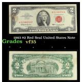 1963 $2 Red Seal United States Note Grades vf++