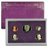 1984 Mint Proof Set, 5 Coins Inside!