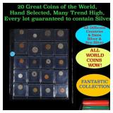 20 Great Coins of the World, hand selected, many t