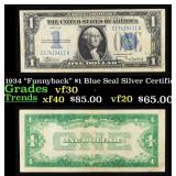 1934 "Funnyback" $1 Blue Seal Silver Certificate G