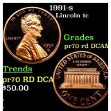 1991-s Proof Lincoln Cent 1c pr70 rd DCAM SEGS