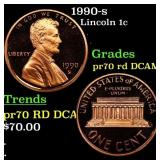 1990-s Proof Lincoln Cent 1c pr70 rd DCAM SEGS