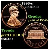 1996-s Proof Lincoln Cent 1c pr70 rd DCAM SEGS