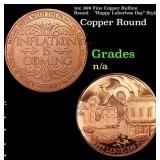 1oz .999 Fine Copper Bullion Round -  "Happy Labor