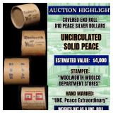 Must See! Covered End Roll! Marked "Unc Peace Extr