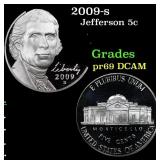 2009-s Proof Jefferson Nickel 5c Grades GEM++ Proo