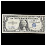 1957 $1 Blue Seal Silver Certificate Grades Choice