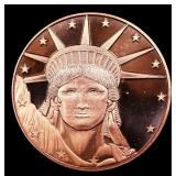 1oz .999 Fine Copper Bullion Round - Statue of Lib