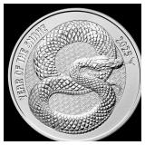 2025 Year of the Snake 1 oz .999 Silver Round