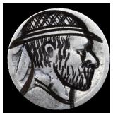 Hobo Buffalo Nickel 5c Grades Hand Carved